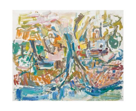 SCHOBER, PETER JAKOB (1897-1983), "Landschaft", Öl/Leinwand, HxB: ca. 60x73 cm. VERSO Nachlassstempel mit WVZ-Nr. und Titel. 