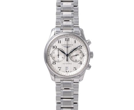 LONGINES Master Collection Herrenuhr Chronograph, Referenz L2.629.4. Ca. 2000er Jahre. Gehäuse und Armband in Edelstahl. Auto