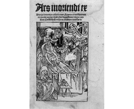 -- Alte Drucke des 16. Jahrhunderts-- Ars moriendi ex Varijs sententijs collecta cum Figuris ad resistendum in mortis agone d