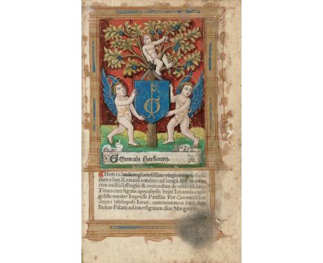 Hardouin, Germain. Hore in laudem gloriosissime Virginis Marie secundum usum Romanum: totaliter ad longum sine require, cum m