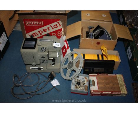 *A large box of miscellanea to include film projector, film editor, splicer, etc.