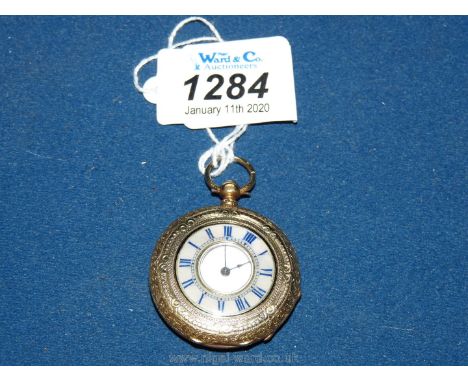 Portland Convict Prison: A unique documentary Watch by Stauffer, half hunter, 18 carat gold and enamel with engraved decorati