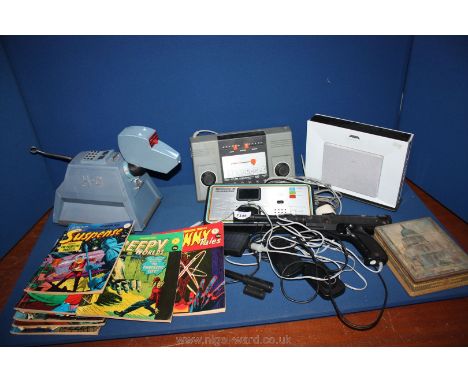 A Dr. Who K-9 dog USB digital audio system, Video master colour score, etc.,