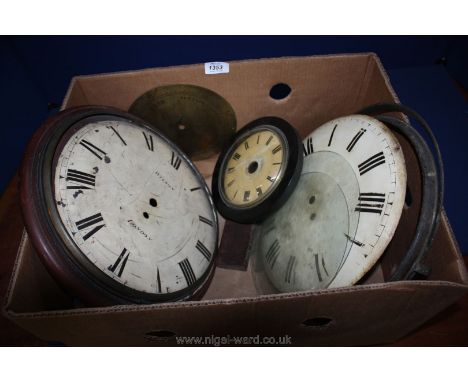 Two convex/domed wall Clock Faces, one by ''Wilson, London'', both with single train movement, both with bezel and one also h