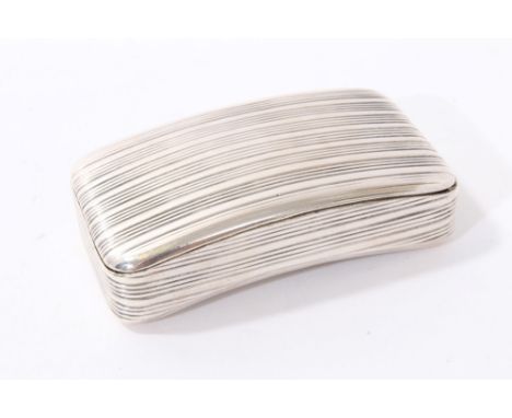 George III silver snuff box of shaped rectangular form, with reeded decoration and silver gilt interior (London 1811), maker'