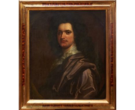 Circle of Sir Godfrey Kneller, early 18th century oil on canvas - portrait of a nobleman, in gilt and faux tortoiseshell fram