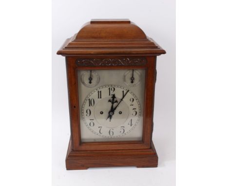 Late 19th / early 20th century mantel clock with eight day twin fusee movement striking on two gongs, signed 'W. &amp; H. ScH