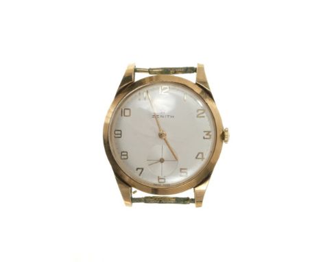 1960s gentlemen’s Zenith 9ct gold wristwatch with Zenith 17 jewel 40.T calibre movement in circular 9ct gold case, 35mm diame