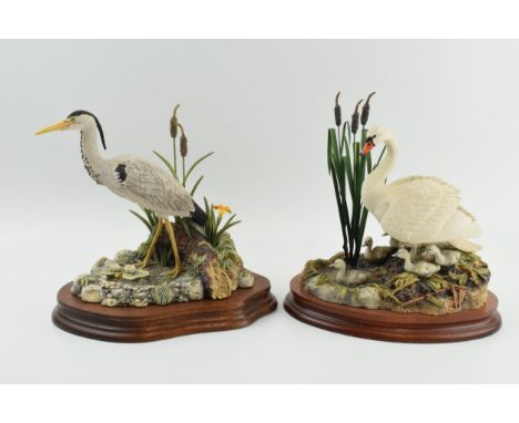 Border Fine Arts figures to include Heron 'Patience', L123 by David Walton, limited edition, with 'First One In', (2), collec