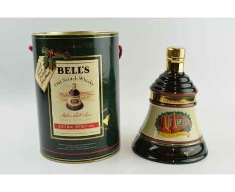 Sealed Bells Old Scotch Whisky Christmas 1991 commemorative example in presentation tin.  