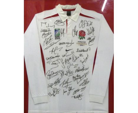 Rugby Interest - England World Cup Champions 2003
Signed rugby shirt, complete with certificate of authenticity from UK Memor