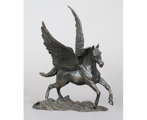 A Limited-Edition bronze sculpture by Annette Yarrow “Pegasus”, 16.5cm high, ltd ed no 2/19, with certificate.