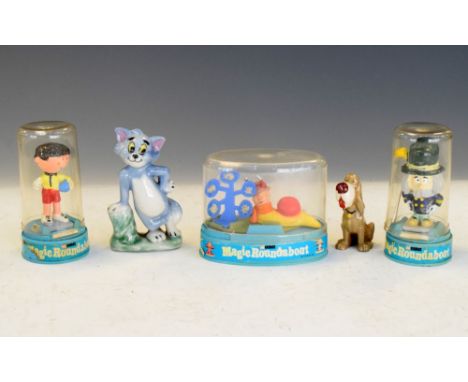 Three Corgi Magic Roundabout figures, together with Wade 'Tom' cat and dog  