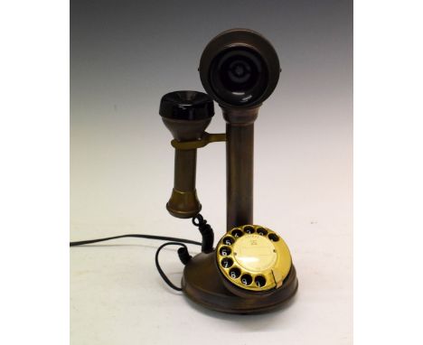 Reproduction brass stick telephone  