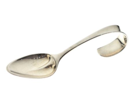 Georg Jensen silver 'My Favourite' child's spoon with curved handle and marked Sterling, in original presentation box  