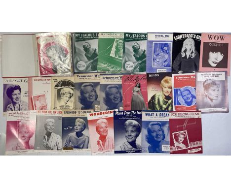 An impressive collection of approx 100 pieces of sheet music, all female artists of the 20th century and mostly in superb cle