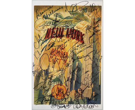 A poster (11x17") signed in marker pen by over 20 musicians to include: Michael Jackson, Denise Williams, Chaka Khan, Deborah