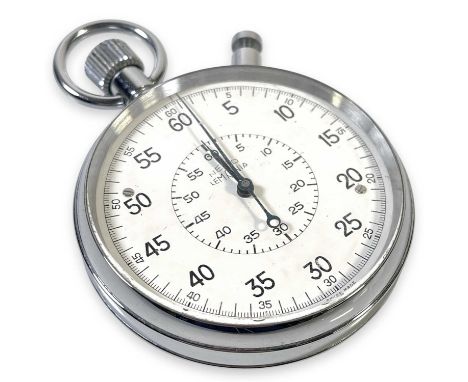 A stopwatch, 'Nero Lemania'' engraved to casing 'BBC 5042'. In functional and clean condition.