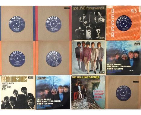 THE ROLLING STONES 7"/ EP COLLECTION. A fantastic collection of 26 7" singles by The Rolling Stones, including some EPs. All 