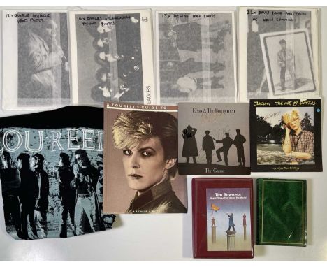 Mixed selection of music memorabilia to include: signed Echo and the Bunnymen 'The Game' 7" sleeve, signed Japan - The Art of