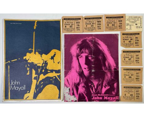 Seven original ticket stubs for concerts at Bournemouth Winter Gardens c 1970-1972 with artists to inc Tyrannosaurus Rex, Inc
