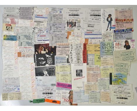 Approx 111 assorted tickets/stubs for concerts mostly c 1980s-00s. To include: The Police, Blondie, Madonna, Rose Royce, Paul