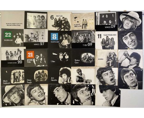 28 boards (most approx 12x9") with handmade collages most used in production for episodes of 'Top Of The Pops' c 1960s/70s. T