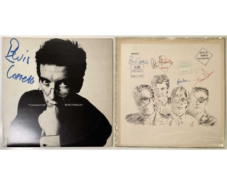 A copy of the limited edition promo only 'Elvis Costello Introduces...' (ECCHAT1) signed to front of sleeve by Elvis Costello
