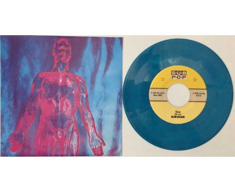 NIRVANA - SLIVER 7" (SP73 - 'BLUE/TEAL OPAQUE' EDITION). A marvellous 7" single by Nirvana to include Sliver c/w Dive (Sub Po