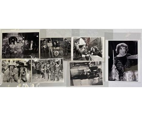 Seven high-quality black and white photographs by Mike Randolph of scenes from the filming of '.. Rock N Roll Circus' (1968),