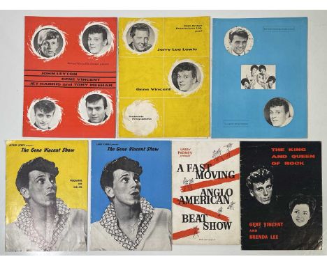 Seven concert and tour programmes c early 1960s to include original Empire Liverpool programme for Eddie Cochran and Gene Vin