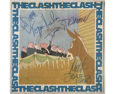 A copy of The Clash - English Civil War signed to front of sleeve by Topper Headon, Mick Jones, Paul Simonon, Joe Strummer. S