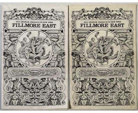 A pair of original programme bookets from Led Zeppelin's concerts at the Fillmore East, May 1969. Both intact and appear comp