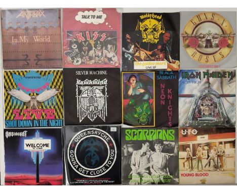 ROCK, METAL, PROG, AND FOLK 7" COLLECTION - a collection of approximately 275 Rock, Metal, Prog, and Folk 7"s. Collection to 