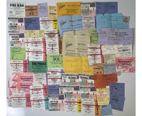 Approx 80 assorted tickets / stubs for concerts chiefly c 1970s/80s with artists to inc Hazel O'Connor (early support slot fo
