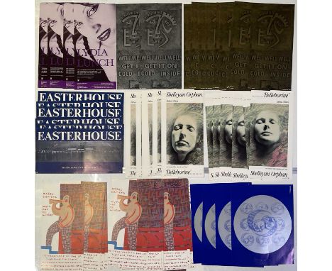 Approx 128 c late 1980s/1990s Rough Trade promotional posters to include several copies of each design, most measuring c 11x2