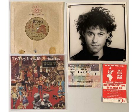 An original sided 7" acetate on 'Utopia' label for Band Aid's 'Do They Know It's Christmas?' with Phonogram promo stamp to la