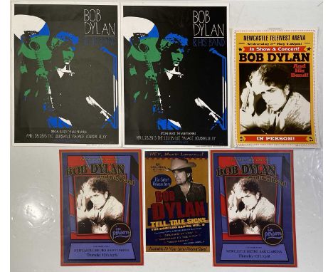Six c 2000s Bob Dylan posters to inc limited edition 2013 Louisville Palace signed by the artist (2 copies, each 18x24"), thr