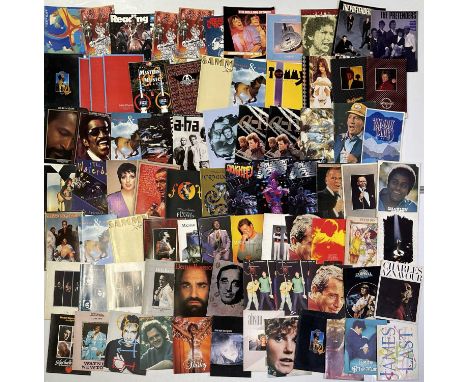 A large collection of concert, tour and event programmes, likely 100+, c 1970s-00s mostly. To inc: Robert Plant, Reading Rock