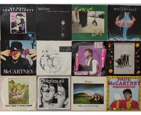 PAUL MCCARTNEY, WINGS, JOHN LENNON, YOKO ONO, GEORGE HARRISON AND RINGO 7" COLLECTION - a collection of approximately 310 Pau