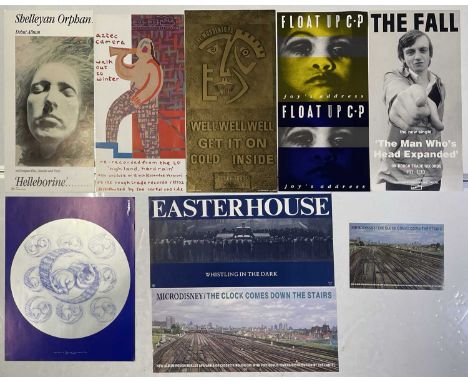 Nine assorted Rough Trade promotional posters to include an original The Fall - 'Man Who's Head Expanded' others inc Microdis