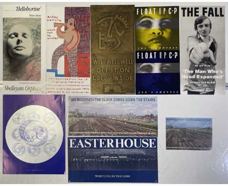 Nine assorted Rough Trade promotional posters to include an original The Fall - 'Man Who's Head Expanded' others inc Microdis