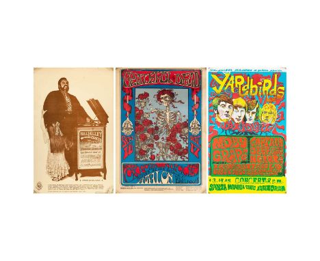 Three posters: possibly later printing of Bill Haley Family Dog FD133 poster (35.5 x 56cm), a later printing or reproduction 