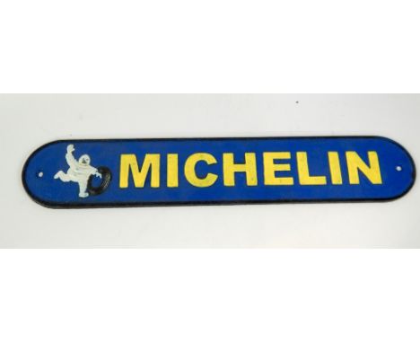 * A Michelin oval enamel sign, 51cm long
