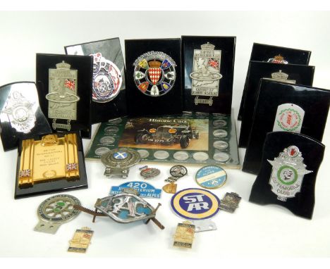 A collection of mid-20thC Royal Automobile Club and other National Automobile Club commemorative plaques, for Rally of Great 