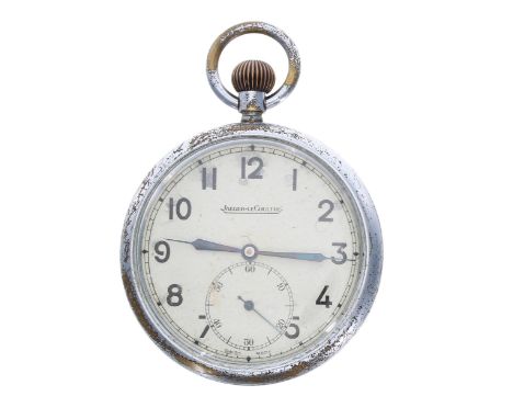 Jaeger-LeCoultre WWII RAF Military issue nickel cased lever pocket watch, signed cal. 467/2 gilt frosted movement, signed dia