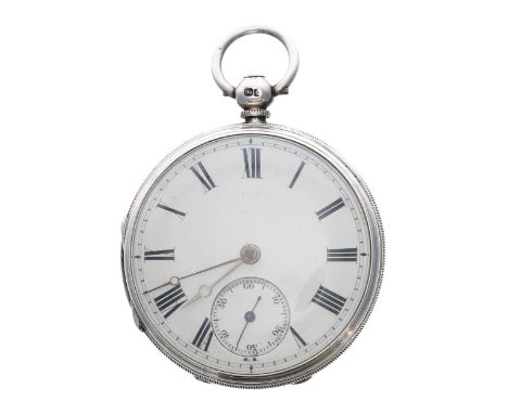 Victorian silver fusee lever pocket watch, Chester 1862, unsigned movement, no. 25131 with engraved balance cock, diamond end