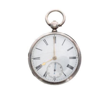 Victorian silver fusee lever pocket watch, Birmingham 1876, the movement signed Sophron Sieger, Glasgow, no. 47452, with engr