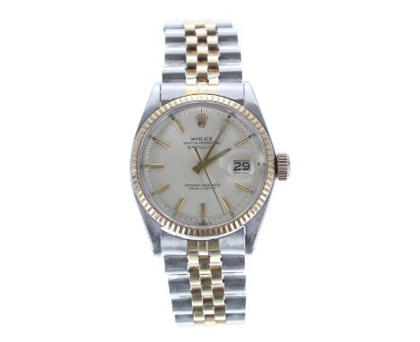 Rolex Oyster Perpetual Datejust stainless steel and gold gentleman's wristwatch, reference no. 1601, serial no. 3121xxx, circ