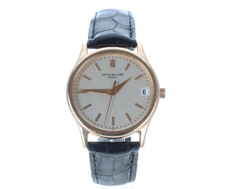 Patek Philippe Calatrava 18ct rose gold automatic calendar gentleman's wristwatch, reference no. 3998R, case no. 2996xxx, mov